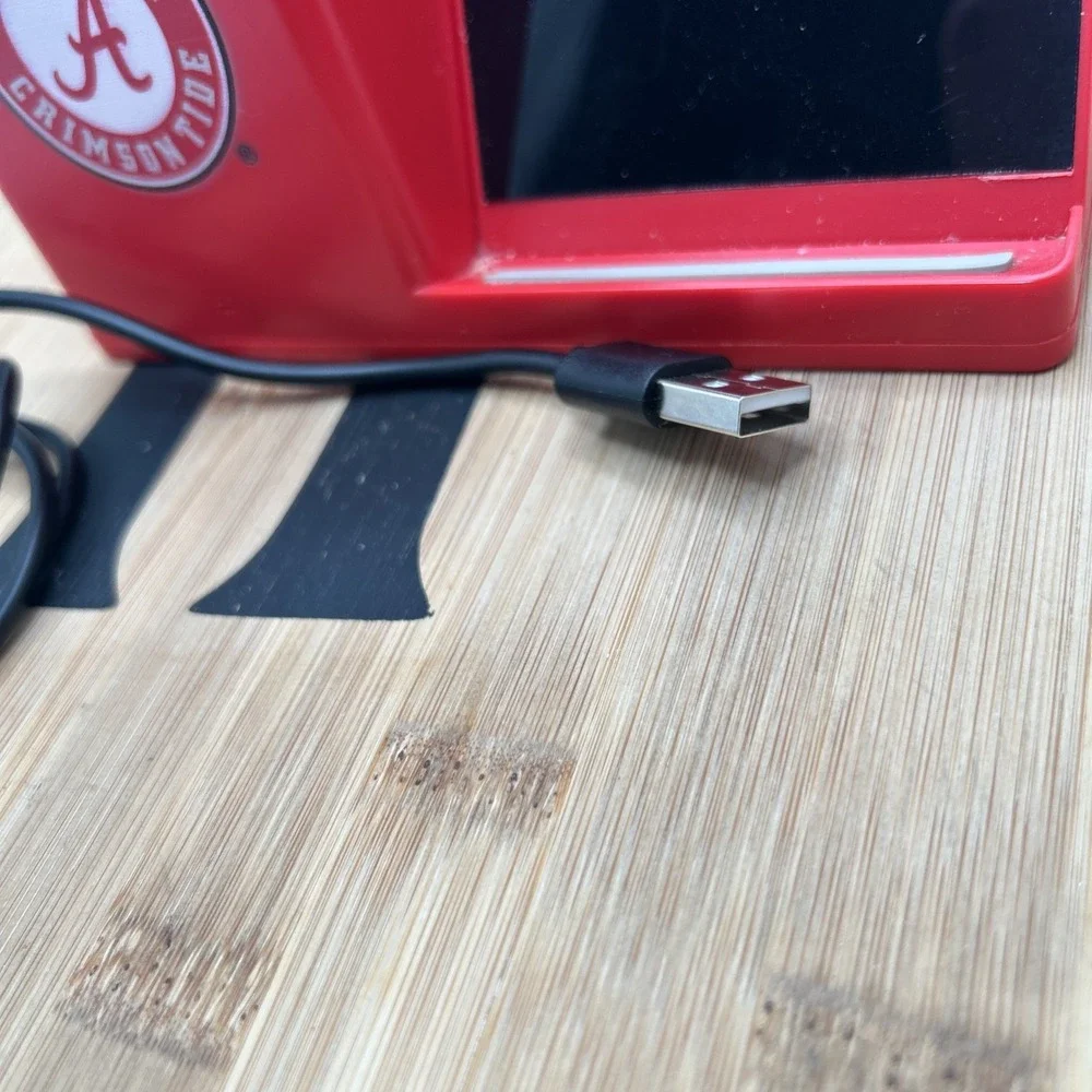 NCAA Wireless Phone Charging Stand & Desktop Organizer, Alabama Crimson Tide Red